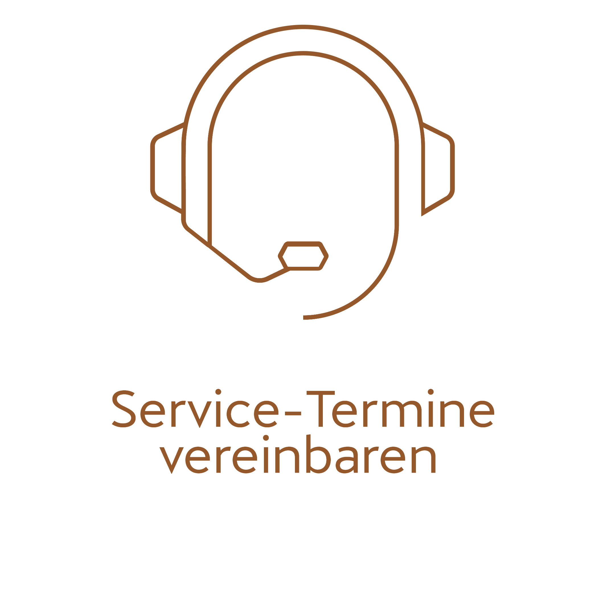 Icon für Service Terminvereinbaren zeigt ein Headset. 