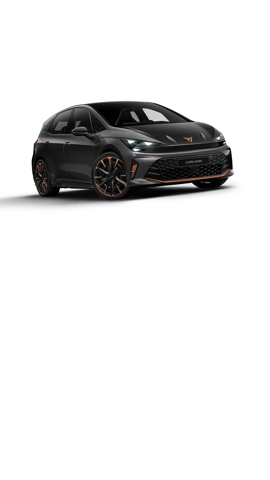 CUPRA - Born  - Timanfaya Grau - 20" Leichtmetallräder "FIRESTORM Black/Copper", glanzgedreht