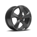 18” Leichtmetallfelgen "Garbi Black/Silver" glanzgedreht