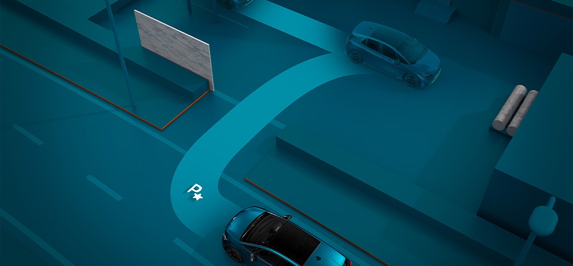 CUPRA Born Trained Park Assist Auto-Sicherheitsfunktion.