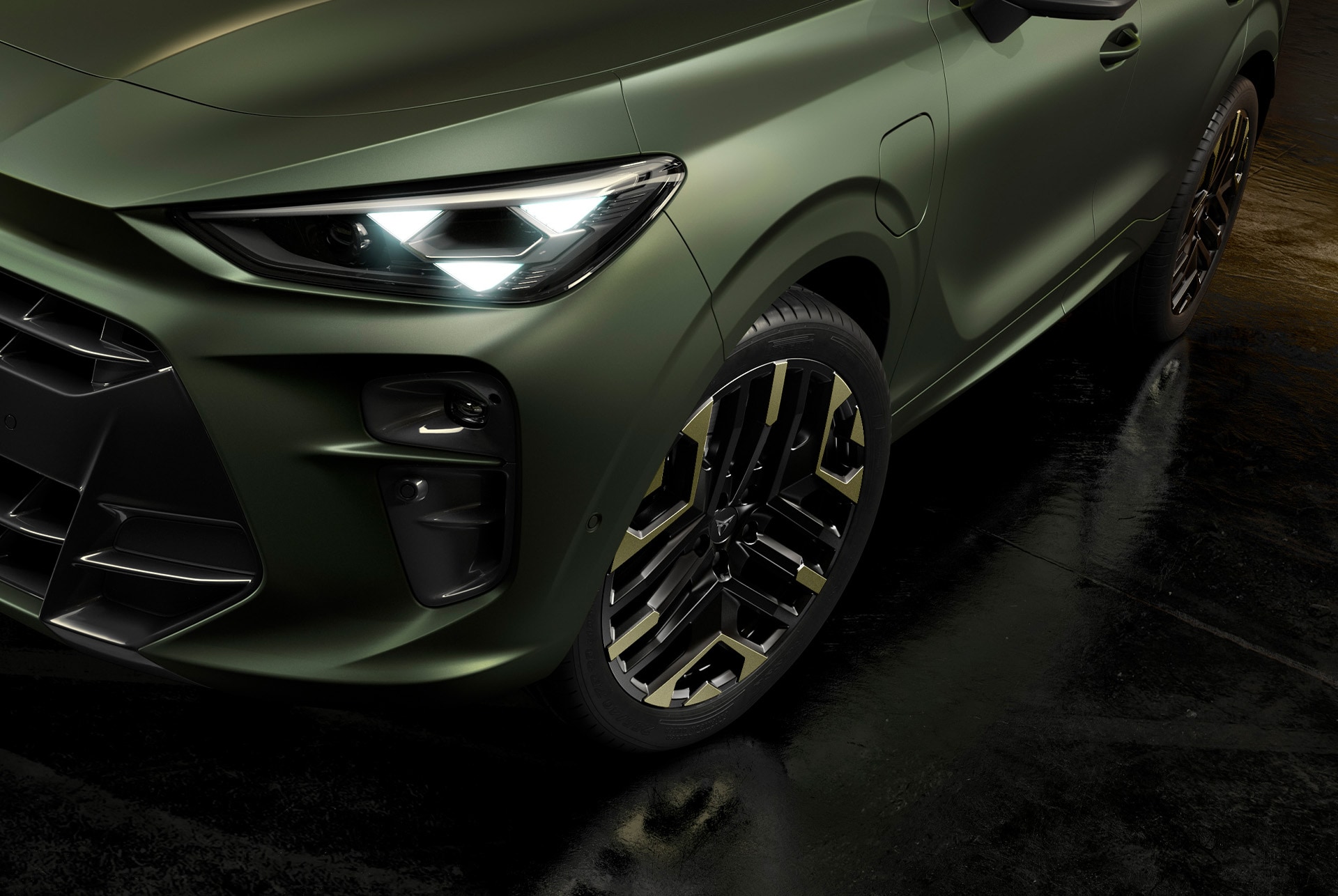 Detailaufnahme der 20 Zoll CUPRA Terramar Leichtmetallfelgen.