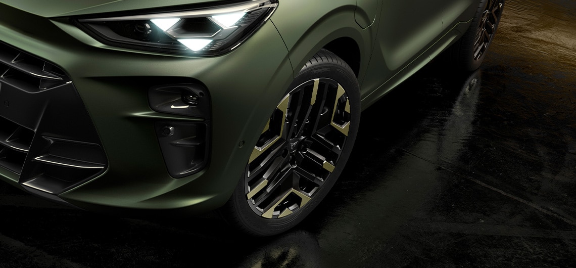 Detailaufnahme der 20 Zoll CUPRA Terramar Leichtmetallfelgen.