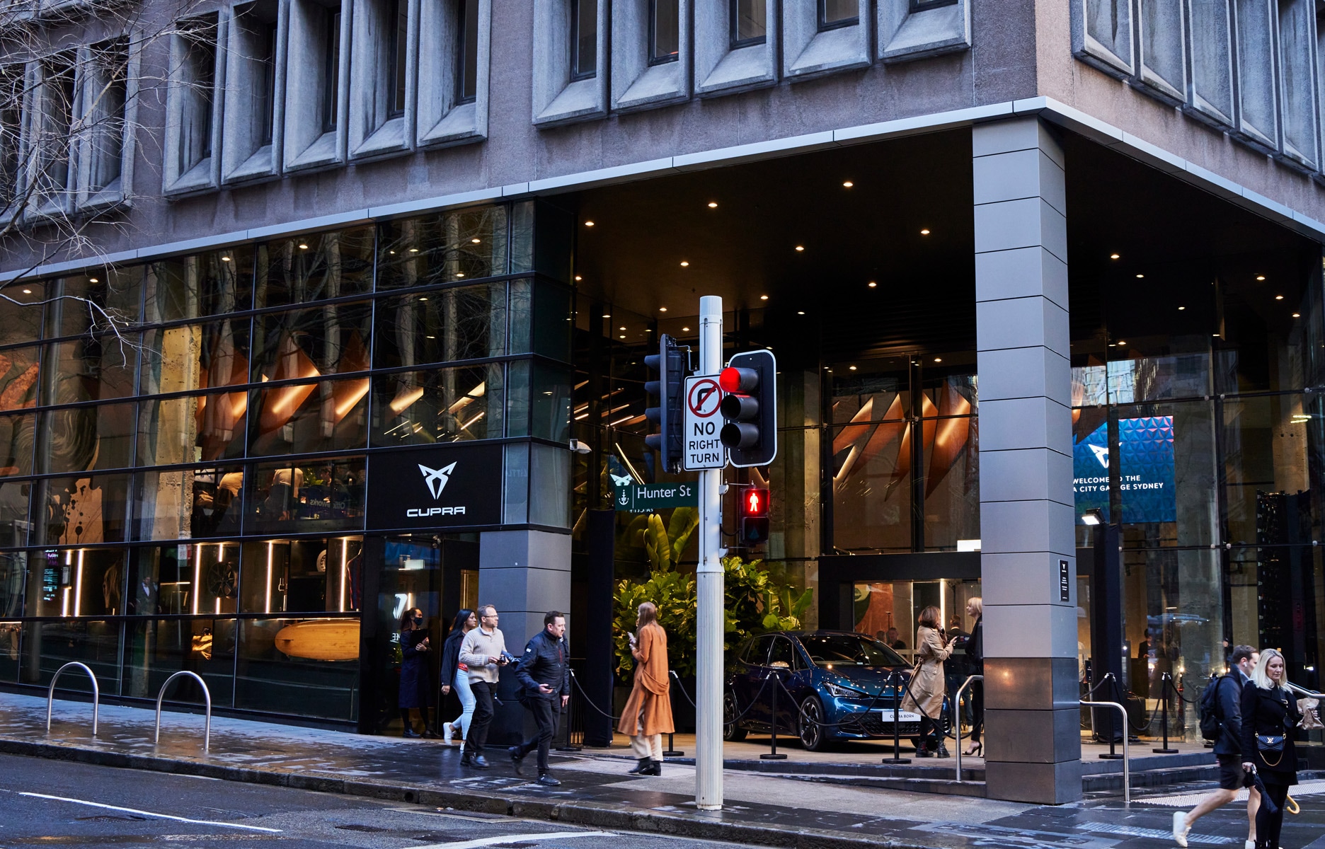 CUPRA City Garage in Sydney, Australien. Außenansicht. 