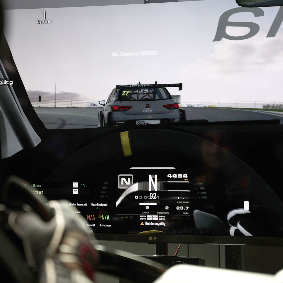 e-Racer Simulator aus dem Cockpit