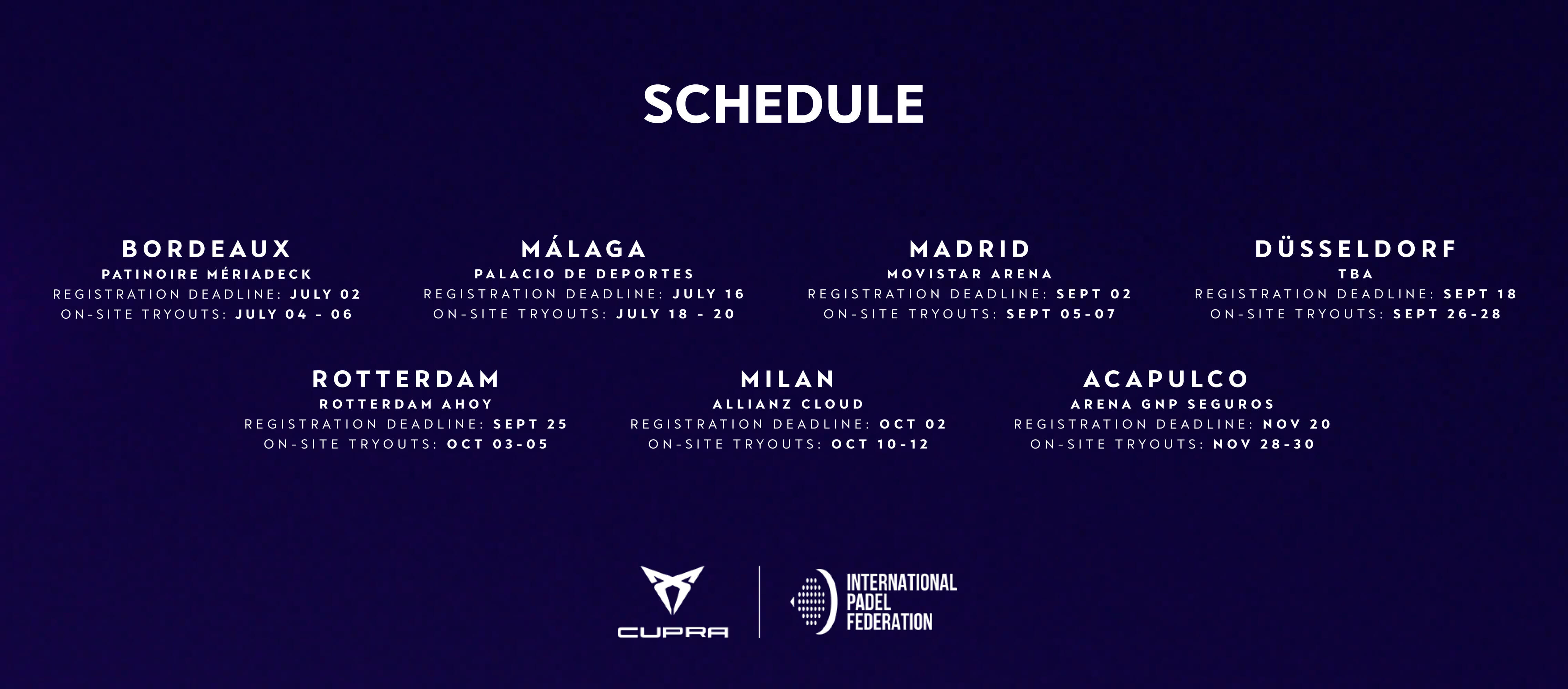 Gamechangers Padel Contest Zeitplan