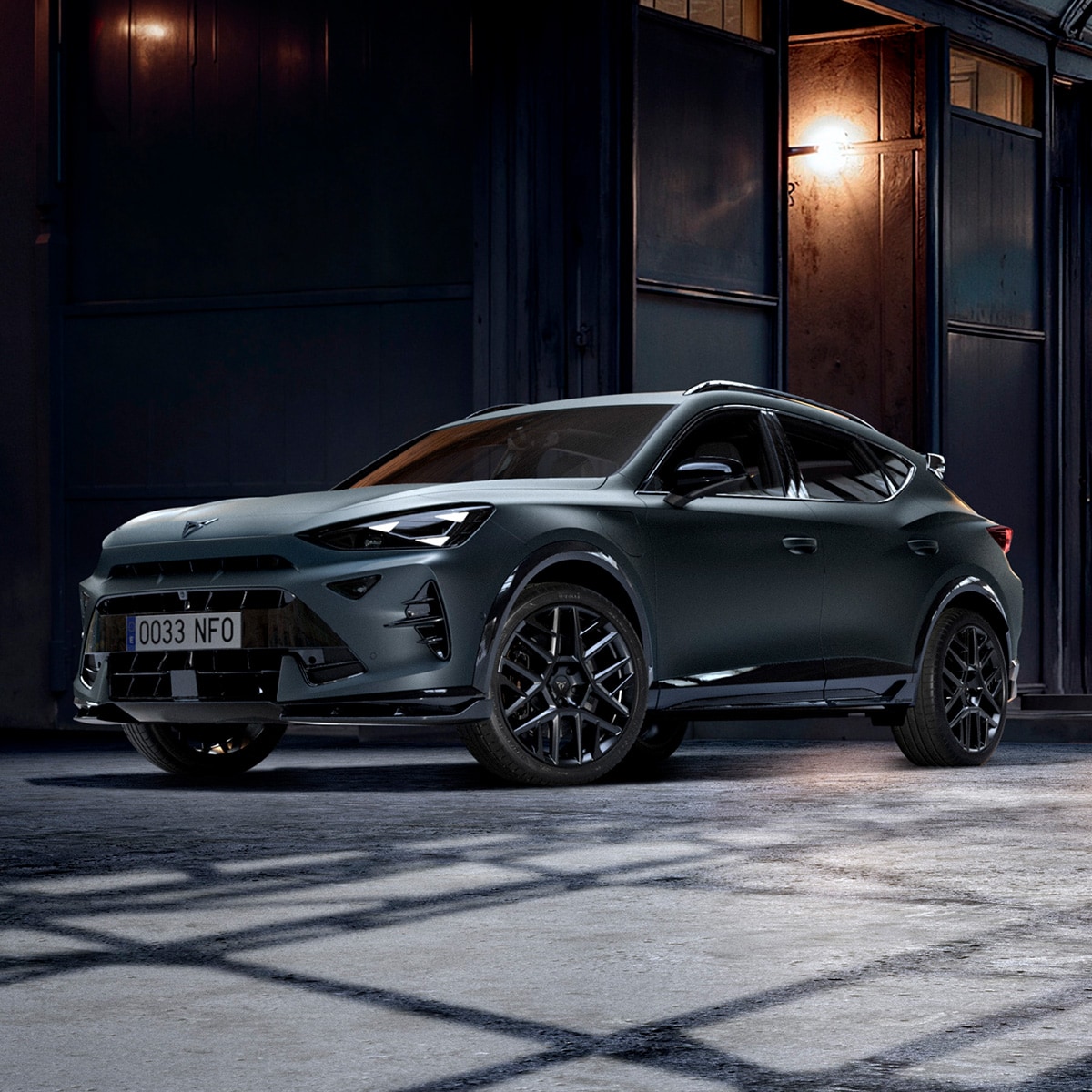 Detailansicht des Custom-Leichtmetallrads in Sport Black Matt für den CUPRA Formentor.
