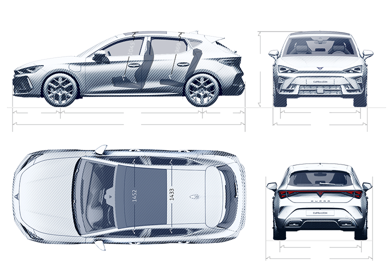 Maßangaben zum CUPRA Leon.