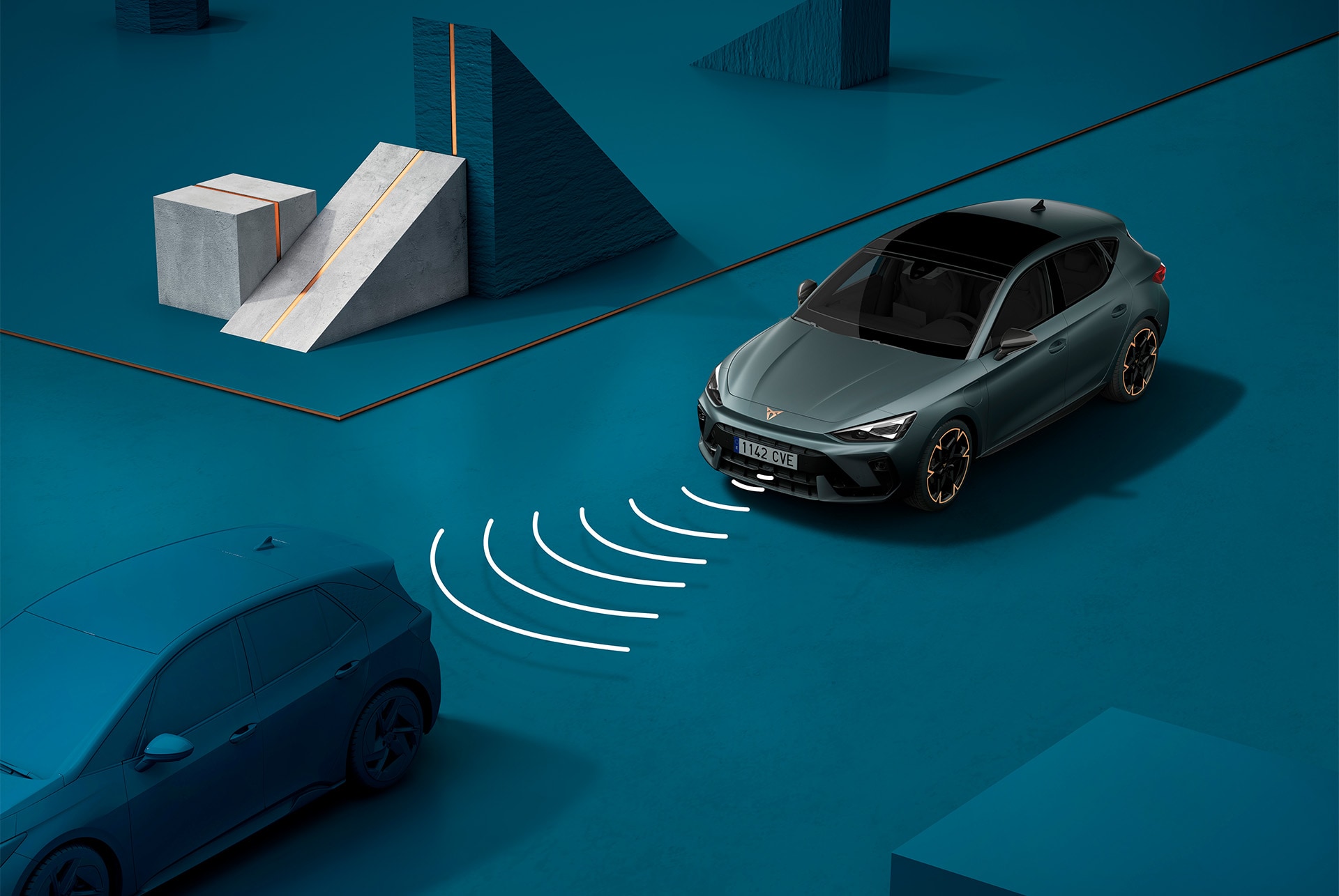 Anschauliches Beispiel, wie die Predictive Cruise Control beim CUPRA Leon funktioniert.