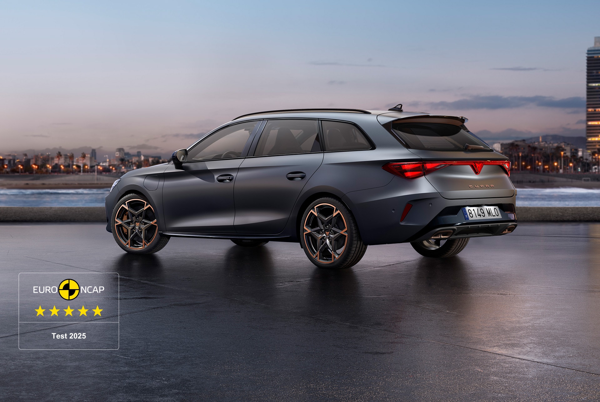 CUPRA Leon Sportstourer ausgezeichnet mit der Bestwertung. Im NCAP Sicherheits-Rating..