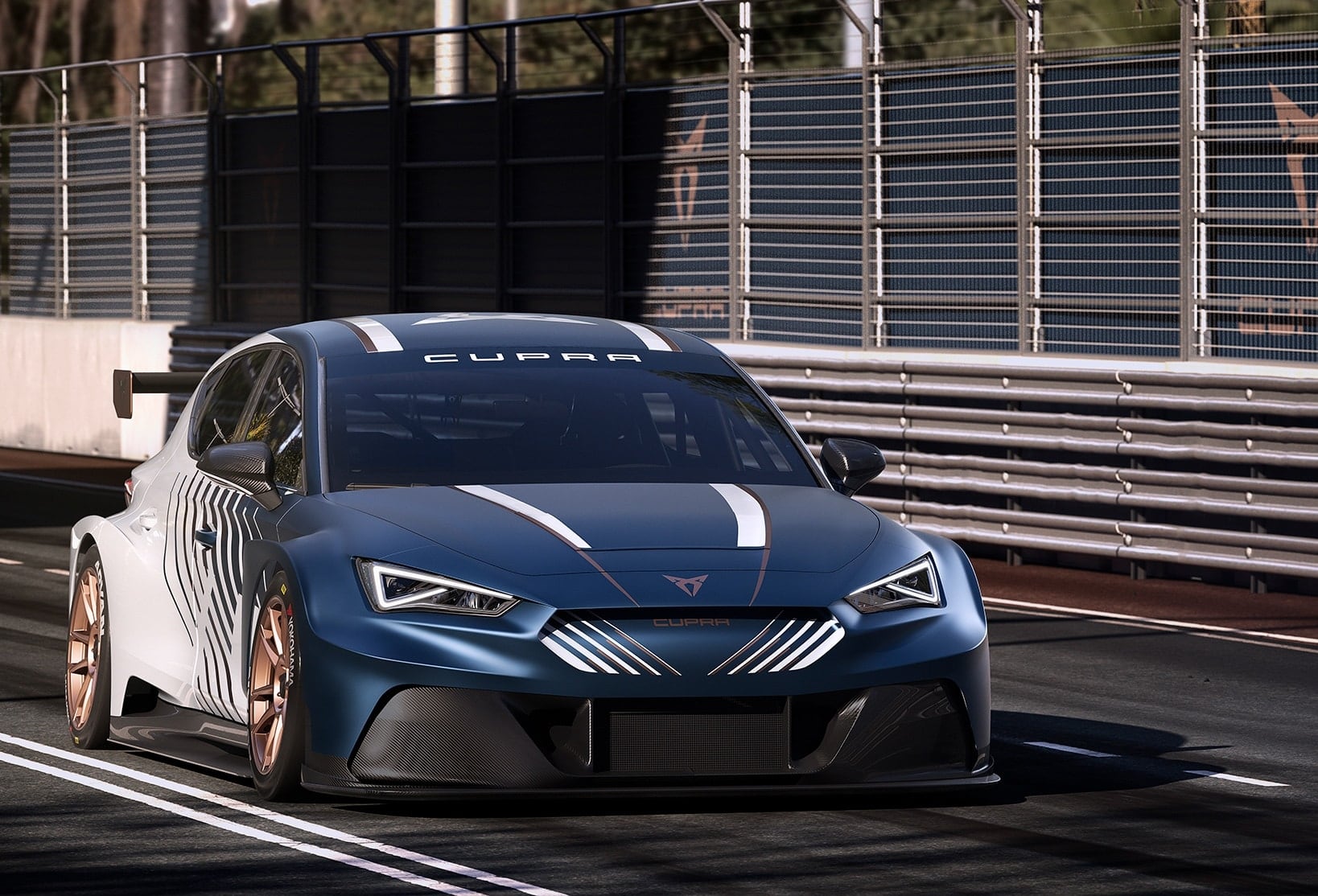 Der CUPRA Leon e-Racer auf der Rennstrecke