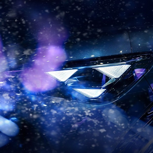 Detailaufnahme der CUPRA LED-Scheinwerfer. 